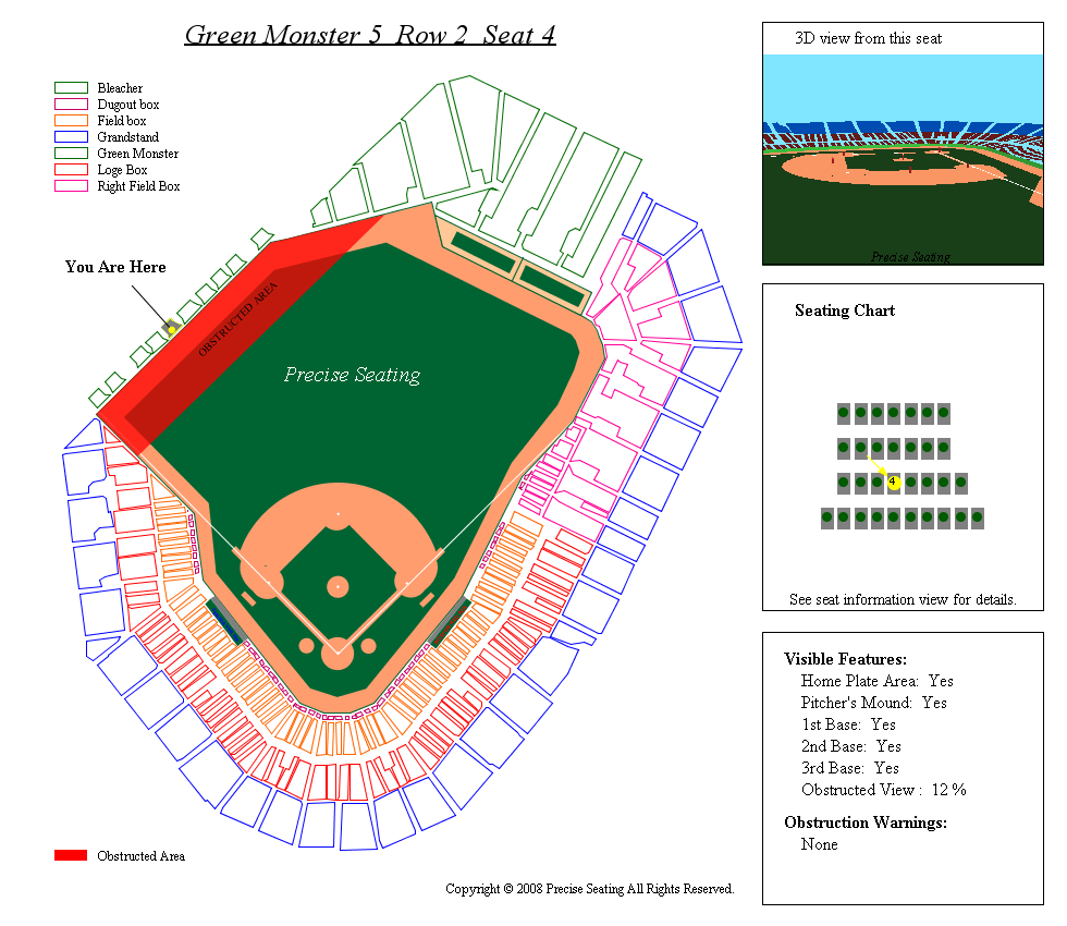 Fenway Park Seating Chart View 3d